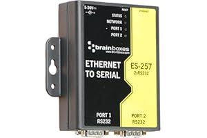 Brainboxes - Device Server - 2 Ports - 10MB LAN, 100MB LAN, RS-232 (ES-257)
