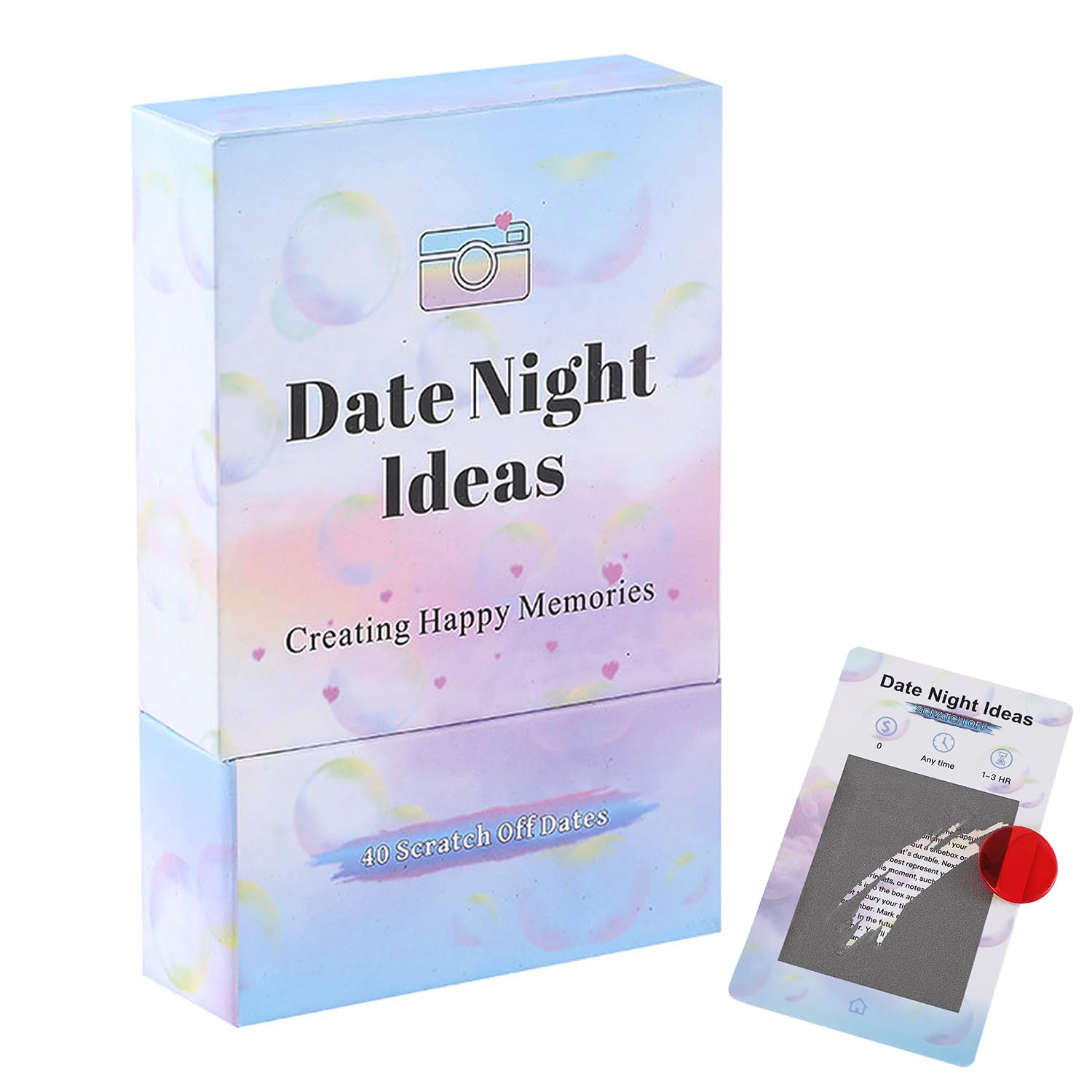 40 Pcs Date Night Ideas Card Games for Couples, Scratch Off Date Night Couple Games, Funny Wedding Gifts for Couples Bridal Shower Gift Idea Anniversary Valentines Him Her Boyfriend Girlfriend