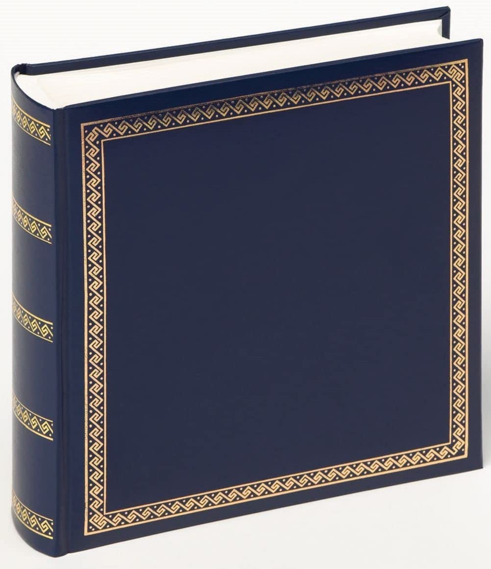 walther Design Photo Album Blue 26 x 25 cm Imitation Leather with Embossing, The Chic Thickness MX-103-L