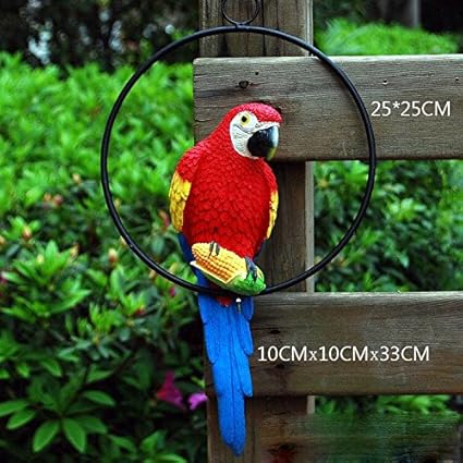 Wonderland 13 Inches Height Red Parrot For Hanging For Home / Garden & Outdoor Decor