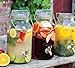 Del Sol Impressions Ice Cold Beverage Dispenser Jug 1 Gallon Clear Bail & Trigger with Locking Clamp Drink Dispenser with Easy Flow Spigot Clear for Picnics Parties B