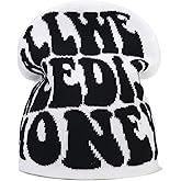2THESTARS Y2K Beanie for Men Women Knitted Hat Winter Cap Streetwear Design Warm Casual Skullies Cold Weather Knit Outdoor - White