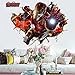 3D Wall Decor Stickers For Kids Room - Birthday and Theme Party Supplies Wall Decals (Iron Man)