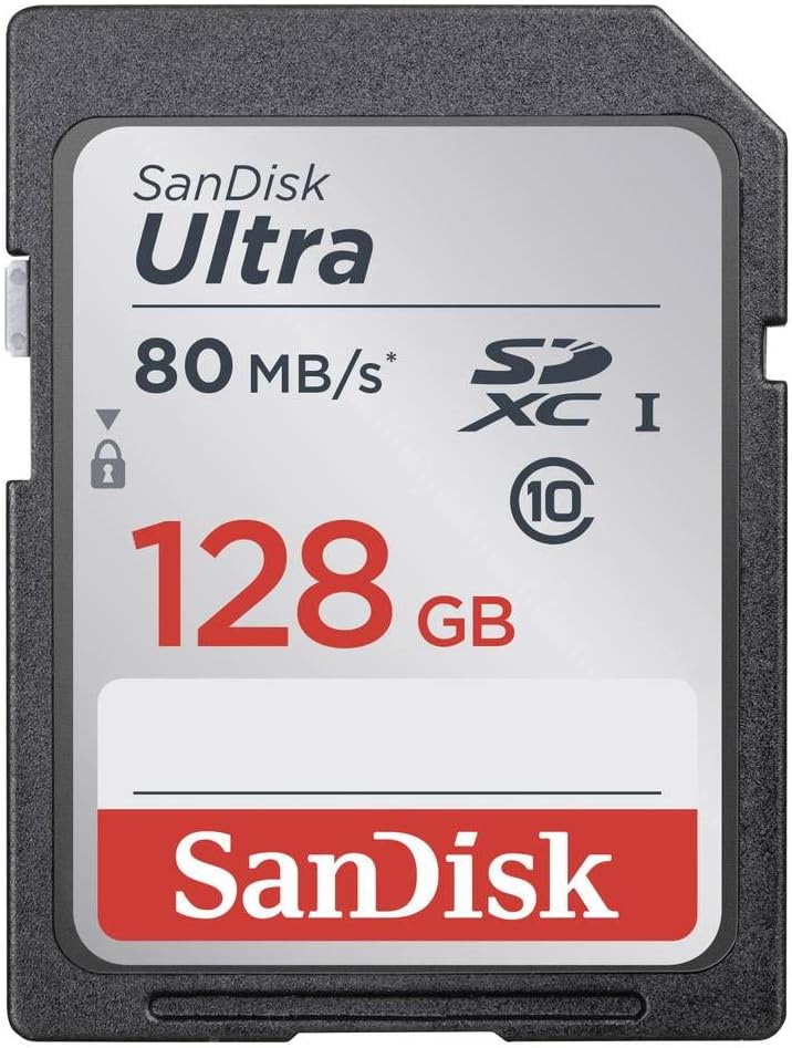SanDisk Ultra 128GB SDXC Class 10 Memory Card up to 80 MB/s