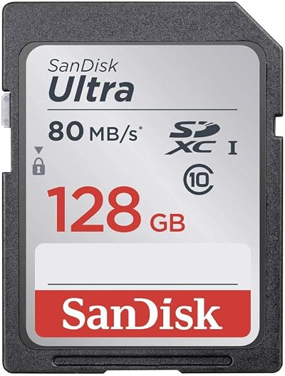 SanDisk Ultra 128GB SDXC Class 10 Memory Card up to 80 MB/s