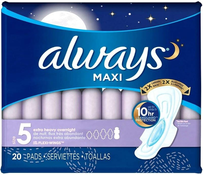 Always Maxi Overnight Extra Heavy with Flexi-W wings 20 Ct