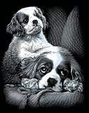 Reeves Spaniels Scraperfoil Artwork, Silver