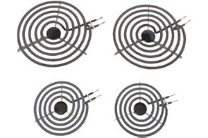 KITCHEN BASICS 101 4 Pack MP22YA Electric Range Burner Surface Element Replacement for Whirlpool KitchenAid Maytag Includes 2 8-Inch MP21YA & 2 6-Inch MP15YA 540331014,484783, TS5W8221,Y04000033