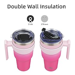 Konokyo 40 oz Tumbler with Handle and 2 Straw 2