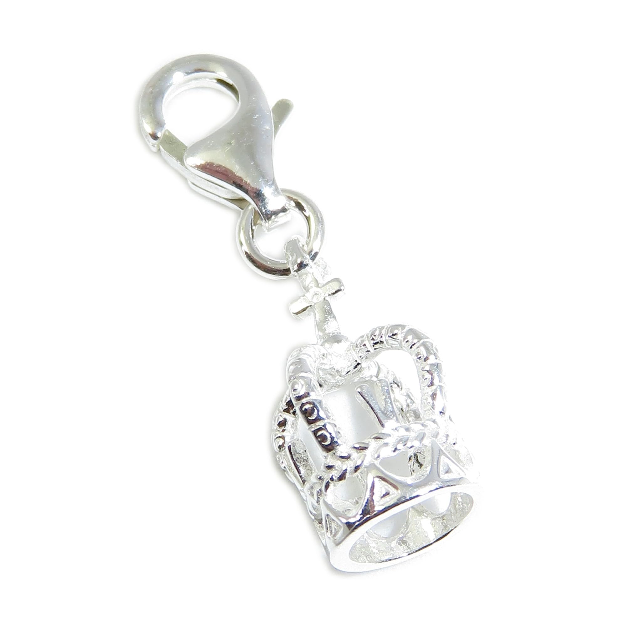 Maldon Jewellery Crown sterlng silver charm with clip fitting .925 x1 Royal Crowns charms