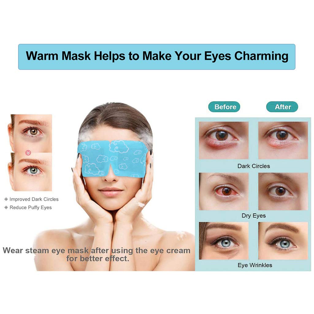 BOSCARE Steam Eye Mask 7PCS Gentle Warming Eye Mask Moisturizing Lavendar Scented For Tired and Puffy Eyes, Dark Circles, Stye Relief, Headache Self-Heating Sleep Eye Mask, Blue Masking Pack : Beauty
