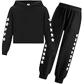IBTOM CASTLE Toddler Girl Clothes Sweatsuit Long Sleeve Hooded Sweatshirt Hoodies and Sweatpants Jogger Matching 2 Pieces Set