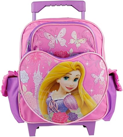 Amazon.com: Pequeñas Rolling Mochila – Disney – Rapunzel – Belleza 