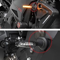 LQMY Accessories 4 Pcs Black Motorcycle Turn Signal