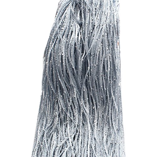 image for Eyotool 1x2 M Door String Curtain Rare Flat Silver Ribbon Thread Fring