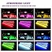 Car LED Strip Lights, Vexverm 4pcs 48 LED Car Interior light, Multicolor Music Atmosphere Lights,Sound Active Function LED Lighting Kit with Wireless Remote Control