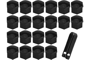Lyxheth 20PCS Lug Nut Covers, Bolt Covers Caps, Auto Hub Screw Protector with Remover Tool, 21 mm Inner Hex Wheel Bolt Dust Caps Cover Decorative Car Accessories Universal for Most Cars (Black, 21mm)