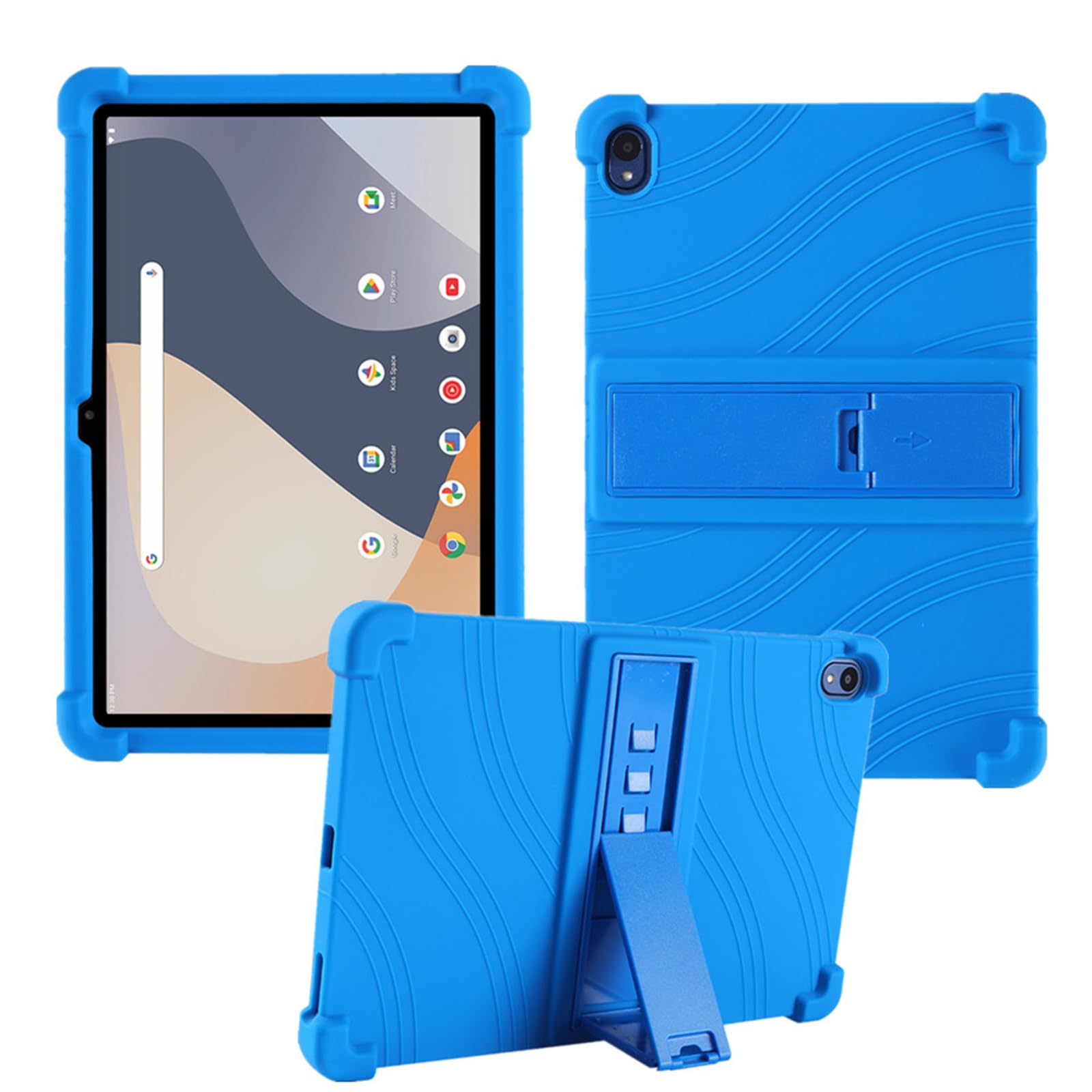 Photo 1 of (USED/FAIR) (BAGGED) Case for Walmart ONN 10.1 Tablet 2024 (Model:100135925),Kids Friendly Soft Silicone Adjustable Stand Cover for Onn 10.1 Inch Tablet Gen 4 2024 (Blue)