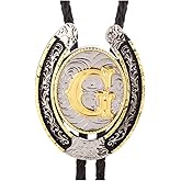 HUABOLA CALYN Bolo Tie for Men- Golden Initial Letter ABCDMJR to Z Western Cowboy Bolo Tie for Women