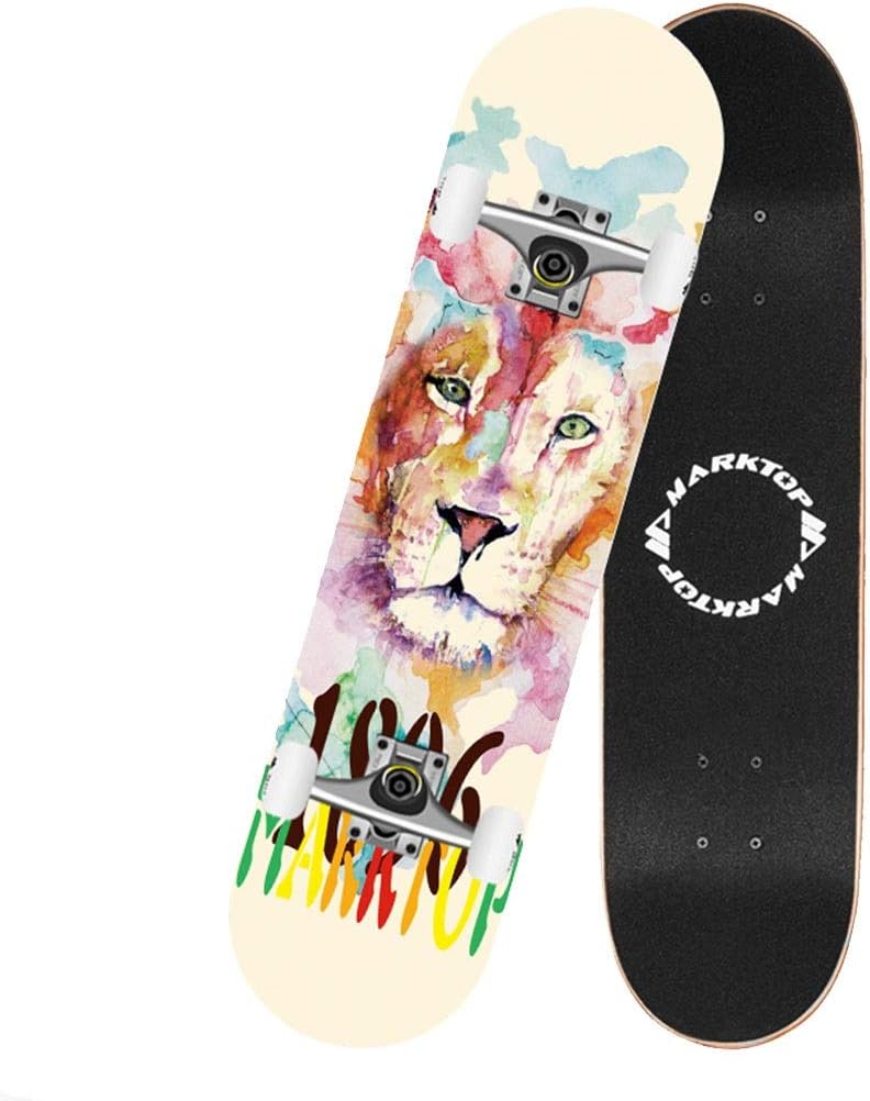 JYSD Complete Skateboard Classic Plastic Mini Cruiser Skateboards with 7-Story Northeast Hard Rock Maple H1/21