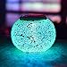 Color Changing Solar Powered Glass Ball Garden Lights, Aukora Solar Table Lights Waterproof Solar Led Night Light for Patio Garden Halloween Christmas Outdoor Decoration, Ideal Gift(Crack Glass)