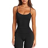 OSTAUG Flexlux Adjustable Longline Sports Bras for Women Double Lined Sexy Workout Tanks with Removable Pads, A-D Cups