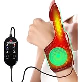Heated Wrist &amp; Thumb Wrap with Vibration Massage, Portable Heating Pad for Hand Pain, Arthritis &amp; Carpal Tunnel Discomfort, 3 Heating &amp; Massage Modes with Auto Shut Off