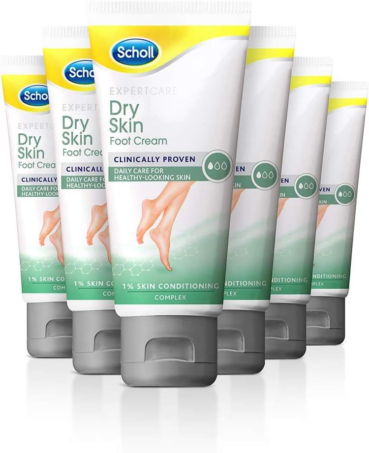 Dr Scholl's ExpertCare Dry Skin Foot Cream 75ml x 6 - Daily Care Allantoin