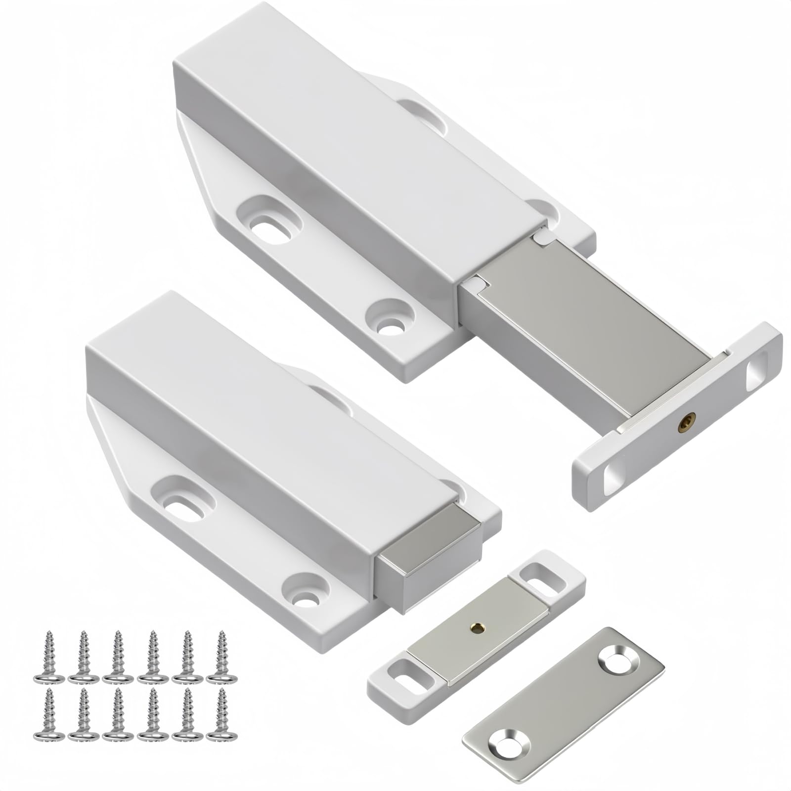 Push to Open Door Catches,Push openers for cupboards,Kitchen Drawer Closer Push Opener for RV Door Damper Large Wardrobe Closure,Catch