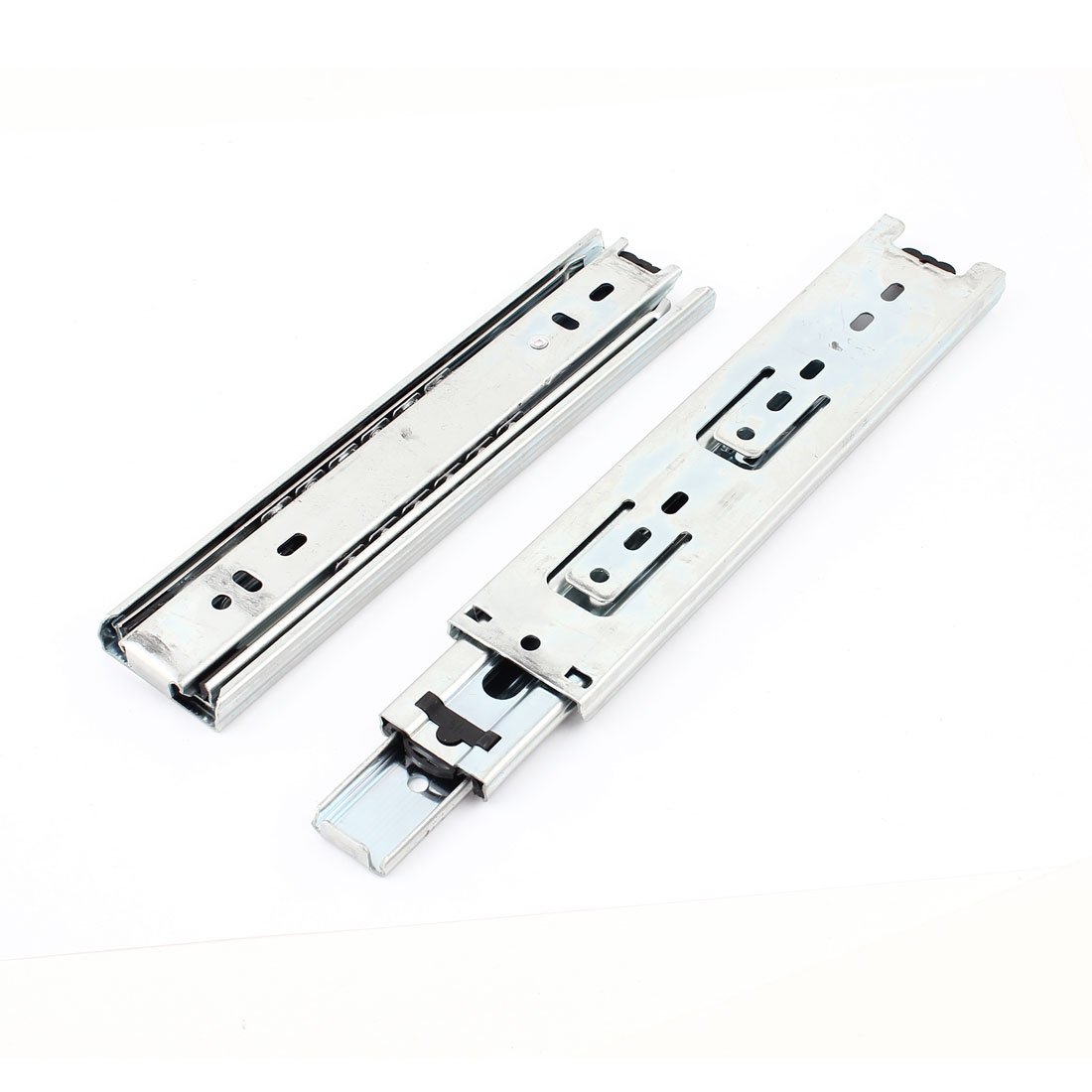 Sourcingmap 2 Pcs Closet Drawer Full Extend Ball Bearing Telescopic Slides Rails 20cm Length