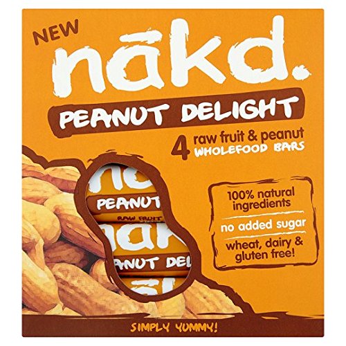 NakdPeanut Delight Raw Fruit and Peanut Bars, 4x35g