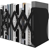 PUNCIA Adjustable Desktop Bookends Expandable Metal Book File Holder Organizer - Compact Storage Bookshelf for Students Kids