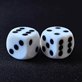 Bescon Professional Precision Backgammon Dice Round Corner 9/16" (14.3mm) with Beveled Corner, Without Serial Number