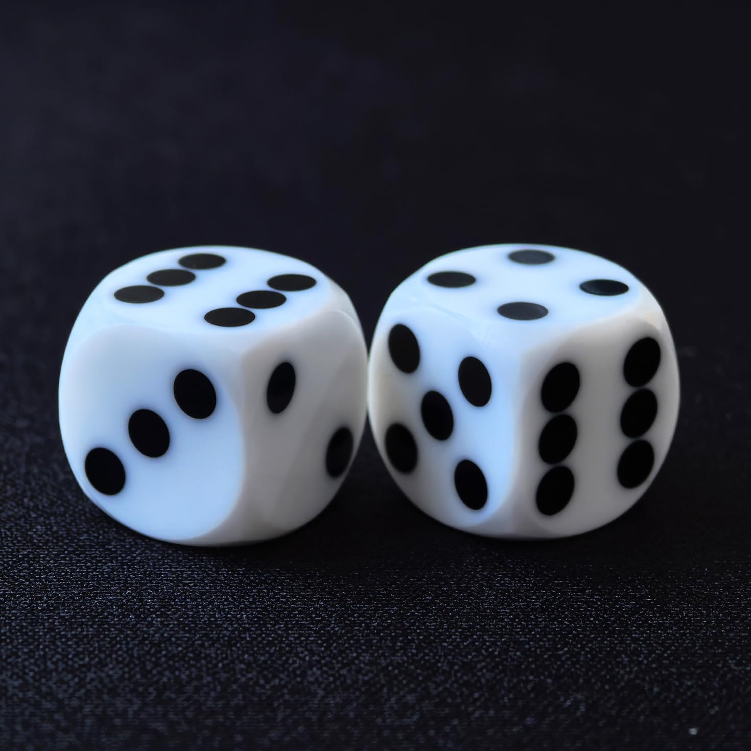 Bescon Professional Precision Backgammon Dice Round Corner 9/16" (14.3mm) with Beveled Corner, Without Serial Number