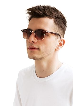 Amazon ブラウン 茶色サングラス Brown Sunglasses ハーフ Amazon ブラウン 茶色サングラス Brown Sunglasses ハーフ