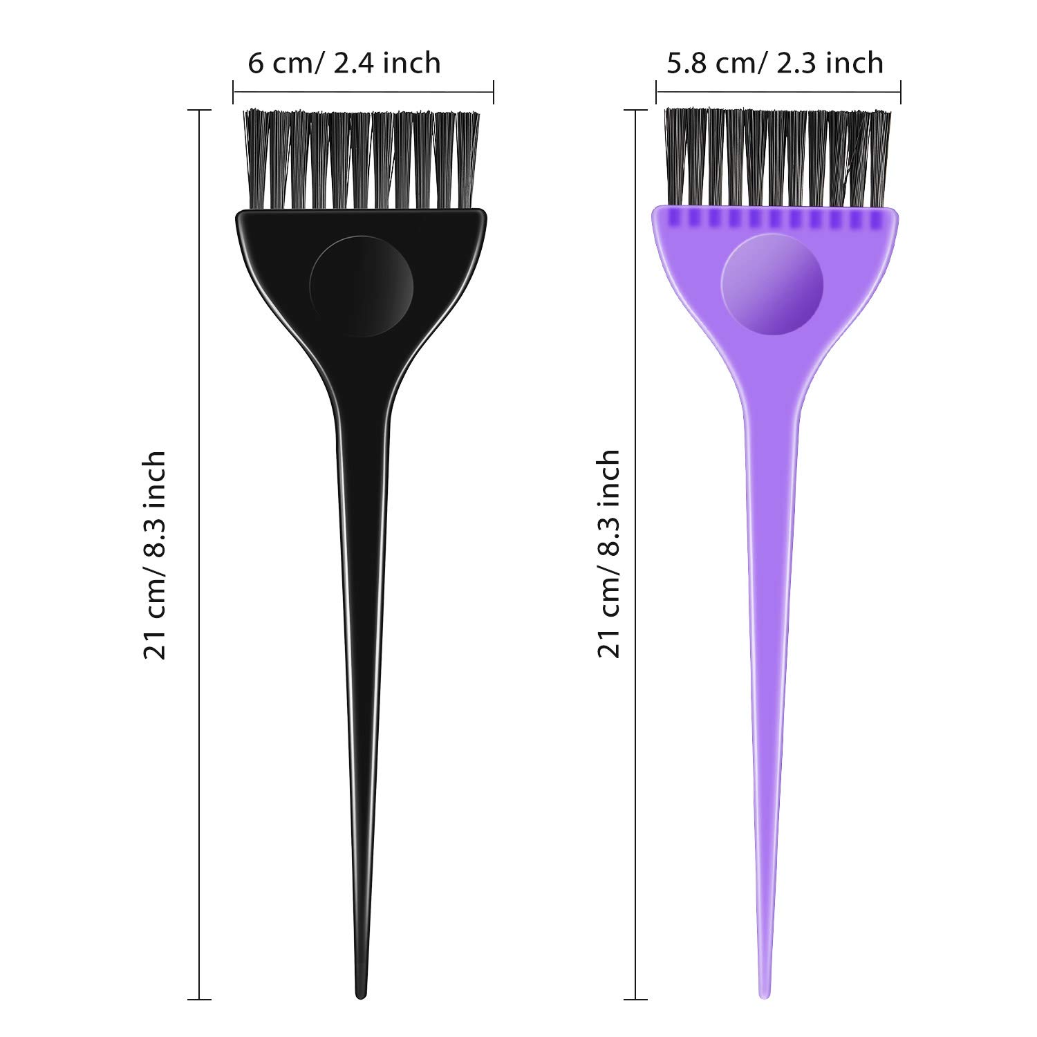 6 Pieces Hair Dye Color Brush Set, Hair Color Tool Kit Coloring Brushes Dye Applicator Hair Salon Tools for Students Women Salon Use Home DIY Dyeing, 6 Colors : Beauty
