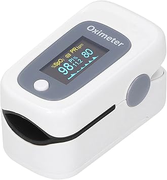Fingertip Pulse Oximeter, OLED Digital Display Portable Blood Oxygen Saturation Monitor with Lanyard, Heart Rate Sensor Finger Oxygen Monitor Oxymeteter Measurement Within A Few Seconds