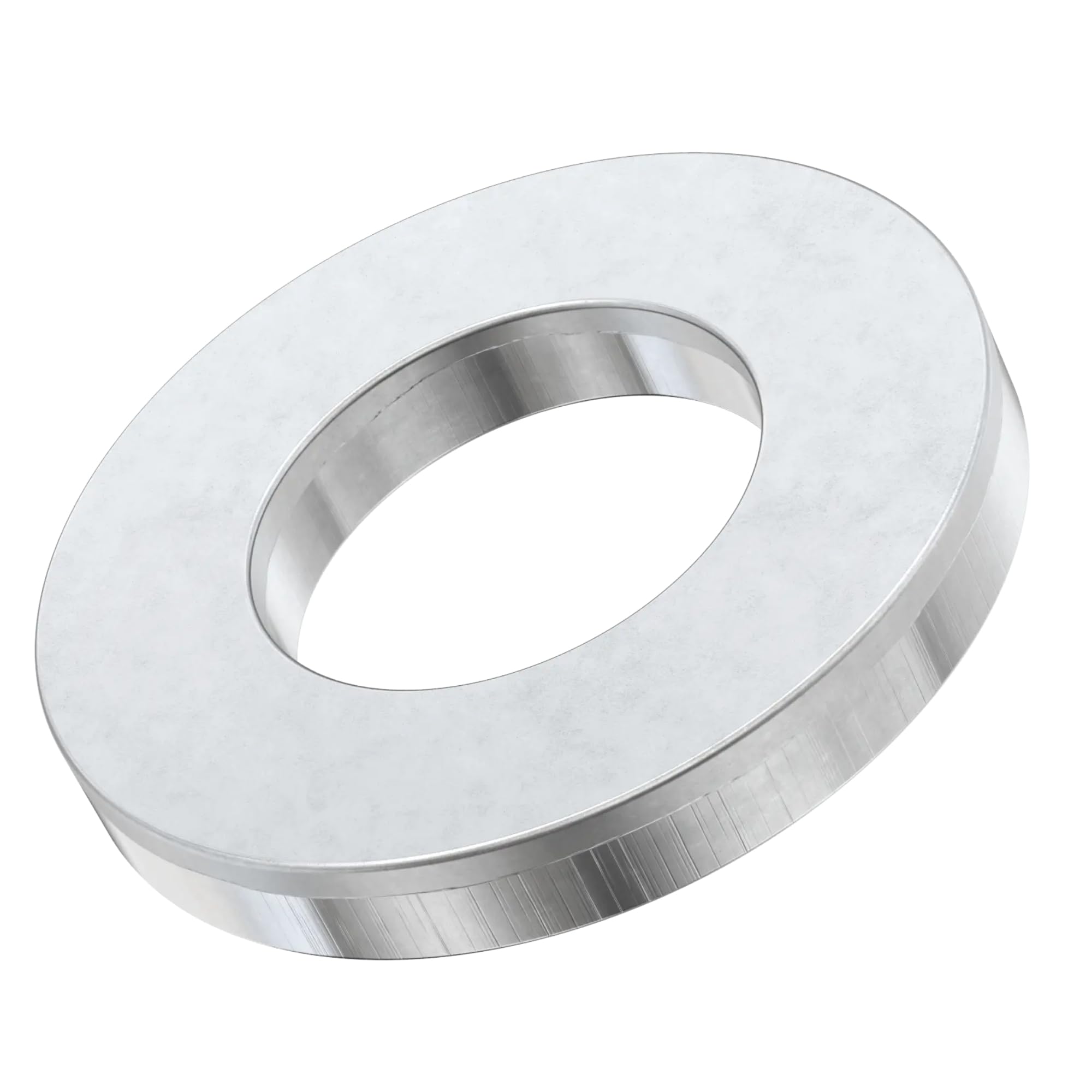 Accu - M8 x 16mm Metric Flat Washers (DIN 125A) - Zinc Plated Mild Steel (Grade 4.6) (Pack of 50)