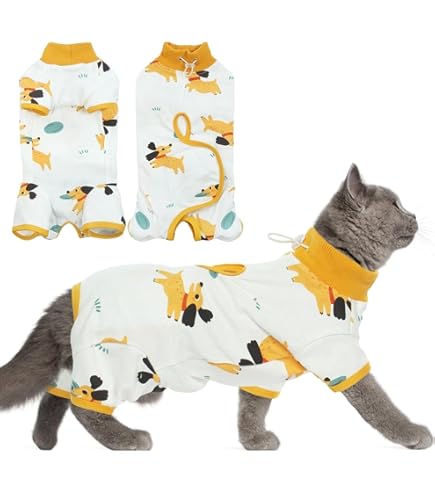 Sphynx Cat Clothes DENTRUN Cat Recovery Suit After Surgery