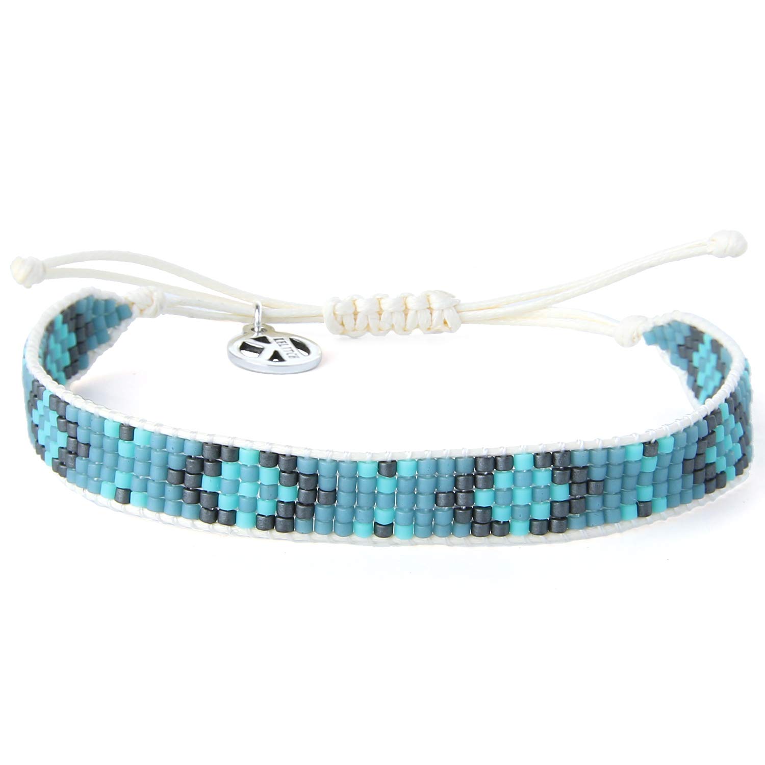 KELITCH Wax Rope Wrap Bracelets DIY Handmade Multi-Pattern Pearl Beaded New Friendship Bracelets Women/Girls Gift (Green 3K)