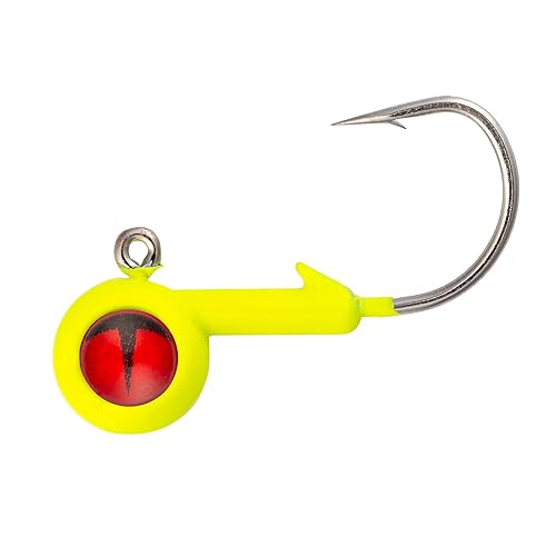 NORTHLAND TACKLE Tungsten Short Shank JIG / 1.375" / 3/8 OZ/Super-GLO Chartreuse