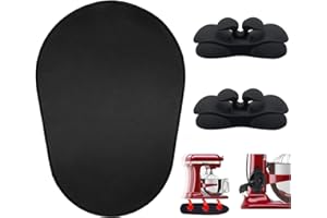 OUDIZZ Mixer Sliding Mats for Kitchen aid Stand Mixer With 2 Black Mixer Accessories,Kitchen aid Mixer Slider Mat Compatible with Kitchen aid 5-8QT Bowl-Lift Stand Professional Mixer