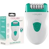 Epilady Speed Corded Electric Epilator for Women, Hair Removal | 4-6 Weeks of Root-Level Smoothness, Catches 2-5 mm Regrowth, 2 Speeds for Face &amp; Body, 40-Disc Fast Coverage, Corded Ready