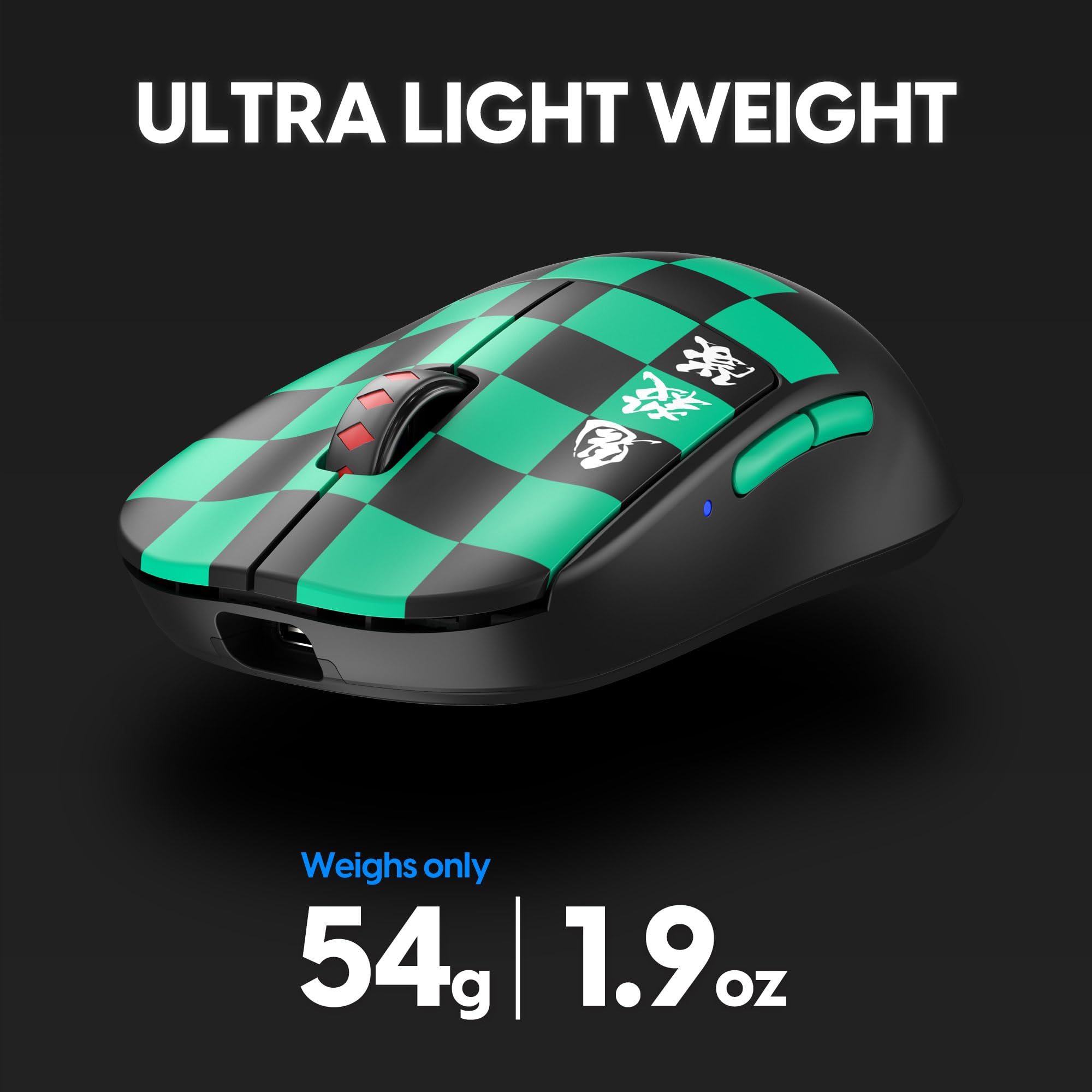 Pulsar Gaming Gears [Pulsar x Demon Slayer X2V2 Medium Wireless Gaming Mouse, Ultra Lightweight Collectible Mouse, Symmetrical PC Mac Computer Mice, Optical Switch, 26000 DPI (Superglide Included)