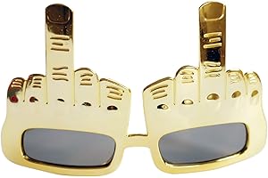 EDOBLUE Creative Middle Finger Flip Off Hand Shape Finger Silly Funny Novelty Sunglasses for Party Selfie Props