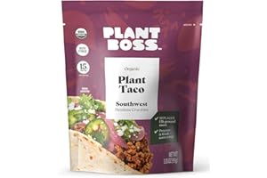 PLANT BOSS Southwest Plant Taco Crumbles | Organic Meatless Crumbles | 15g Protein Per Serving | Soy-Free | 3.35 oz bag | Pack of 6