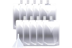 Cloudslucky 16OZ 10PCS Drink Pouches,Reusable Plastic Flask with Funnel for Drinking Liquid Beverage Juice,Stand Up Drink Bags for Travel Camping Outdoor Sport Concert Events,Leak-Proof Food Grade