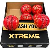 Xtreme11 Premium Pink Leather Cricket Ball &ndash; Professional Club Cricket &amp; Day-Night Matches | Durable Swing &amp; Spin Friendly Cricket Ball