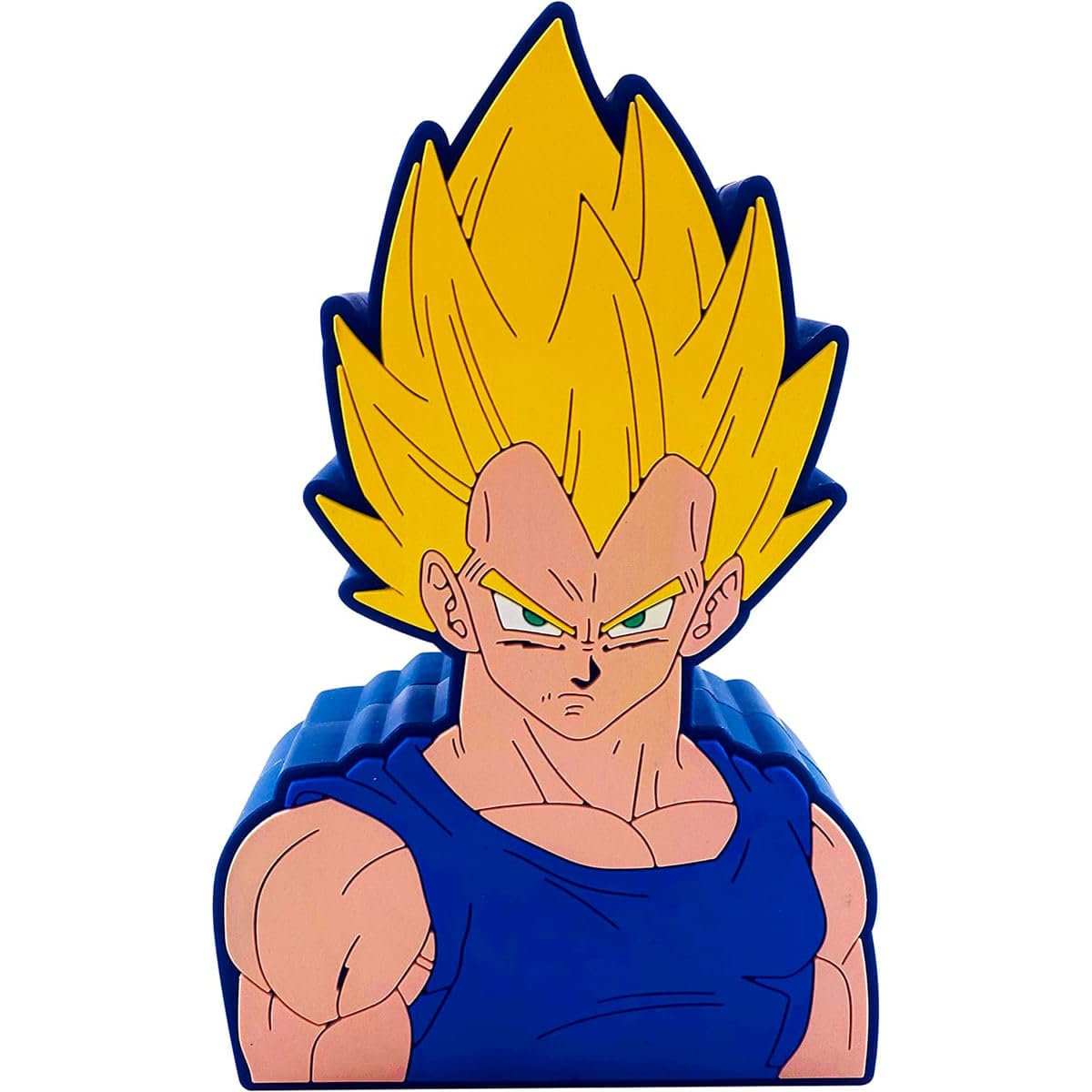 TEKNOFUN - Official Dragon Ball Z License - Vegeta Wireless Speaker - 4 Hour Battery Life - Li-Ion Battery - Micro USB - Blue and Yellow - Works 3 x AAA/mains - USB Cable (included) - 811352