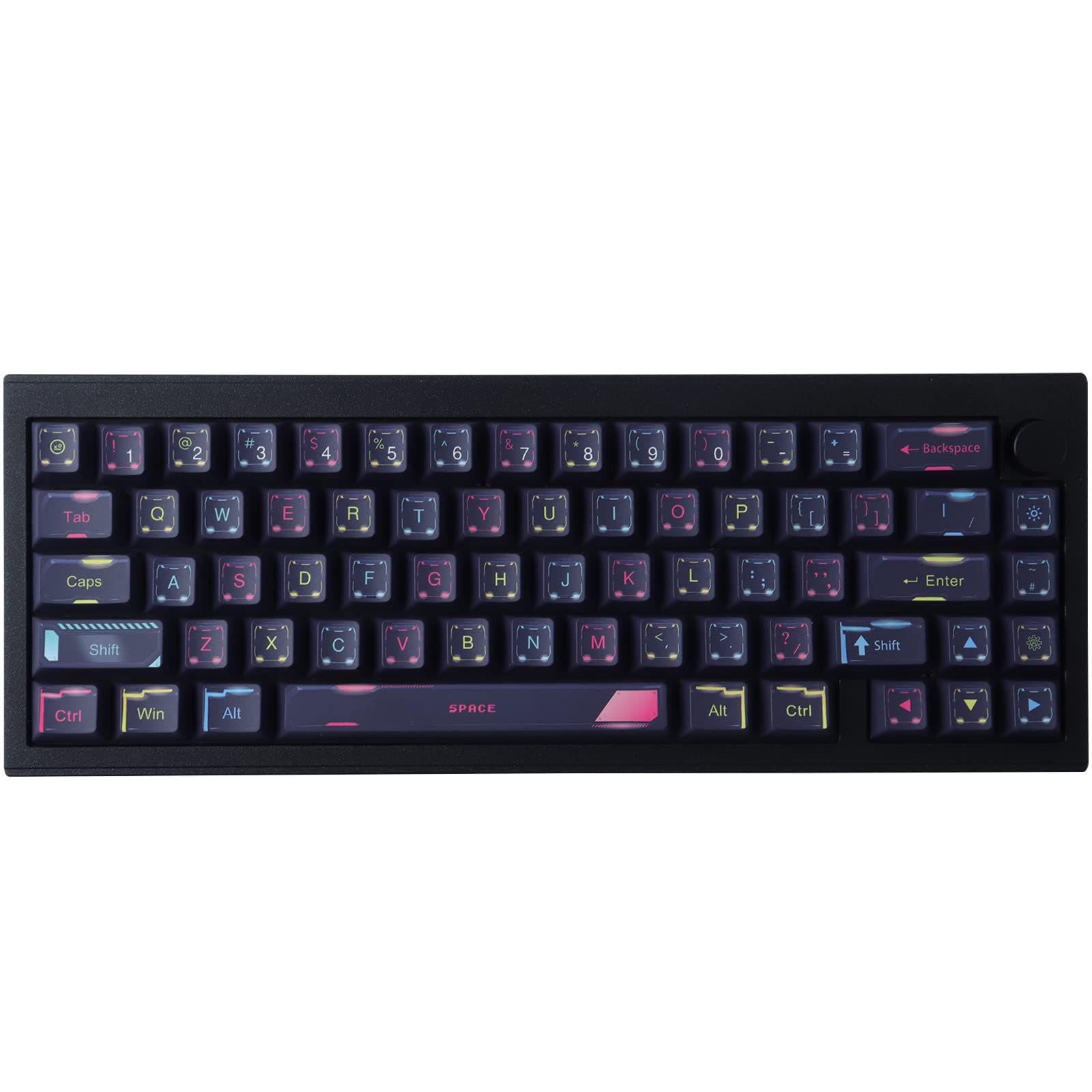 Custom Keycaps 145 Keys for Gaming Keyboard, PBT Cherry Profile Keycaps Set ANSI&ISO Layout with 7U Spacebar for Cherry MX Switches 61/64/68/75/84/87/96/98/104/108 60% Keyboard